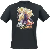 Dragon Ball - gaming T-shirt - Z - Super Saiyans - S XXL - för  svart