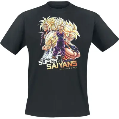 Dragon Ball - gaming T-shirt - Z - Super Saiyans - S XXL - för  svart