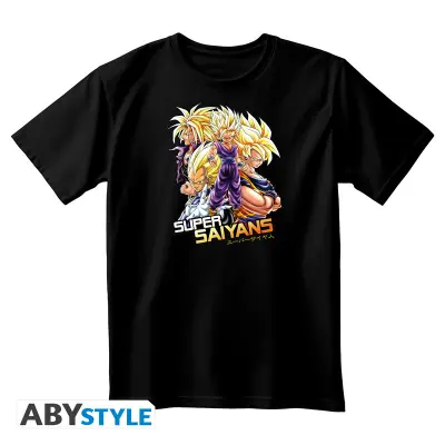 Dragon Ball - T-Shirt Dbz Saiyans Unisex Black (L)