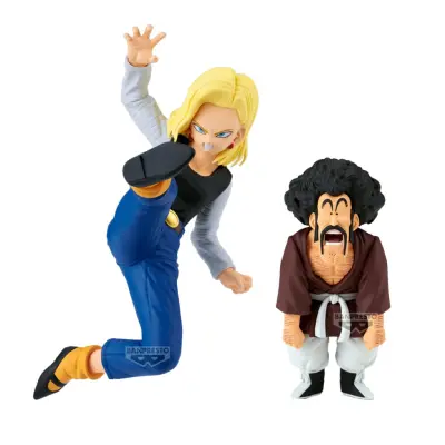 Dragon Ball Z - Android 18 & Mr. Satan - Figure Match Makers 11 & 8Cm
