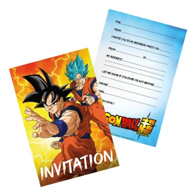 Inbjudningskort Dragon Ball - 8-pack