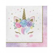 16 stk Enhjörning Servetter 33x33 Cm - Unicorn Baby