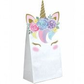 8 stk Enhörning Presentpåse/Godispåse 11x20 cm - Unicorn Baby