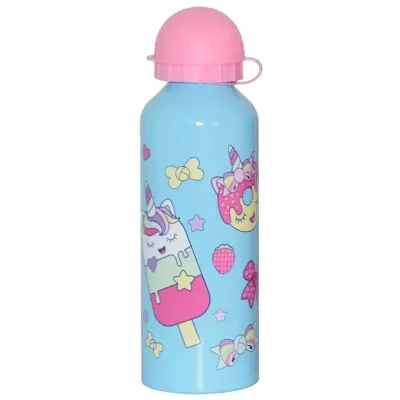 Aluminiumflaska Cupcake Unicorn Blå