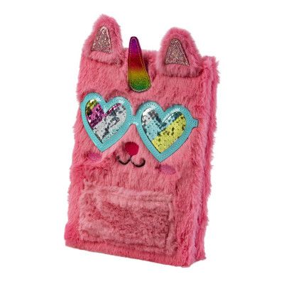 Anteckningsbok Plysch Cool Unicorn