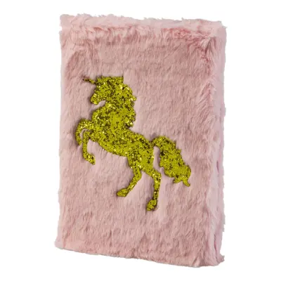 Anteckningsbok Plysch Gold Unicorn
