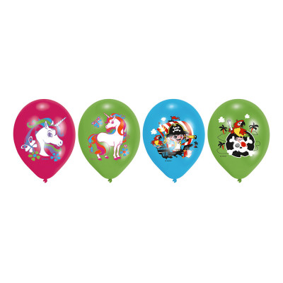 Ballonger med Enhörning - 6-pack