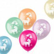 Ballonger Unicorns & Rainbows - 6-pack