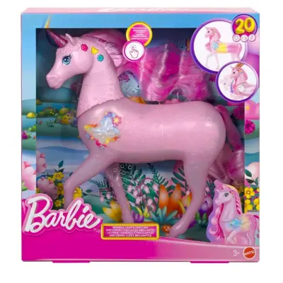 Barbie Sparke Lights Unicorn med ljud och ljus - Barbie -  Leksaksaffären