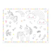 Bordstabletter Målarduk Unicorns&Rainbows - 6-pack