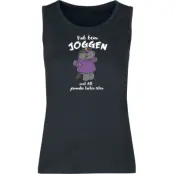 Chubby Unicorn - Enhörning Linnen - Linne - S XL - för Dam - svart