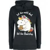 Chubby Unicorn - Enhörning Sweatshirt - Ich bin nicht dick. Ich bin flauschig. - S M - för Dam - svart
