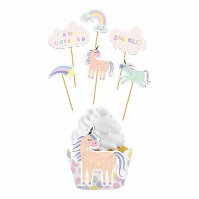 Cupcake Wrappers Kit Unicorns&Rainbows - 6-pack