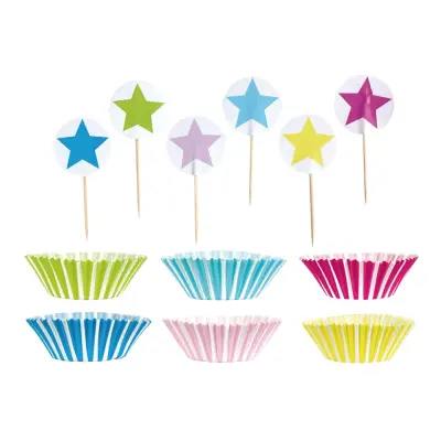 Cupcakeset Mix Stjärna - 24-pack