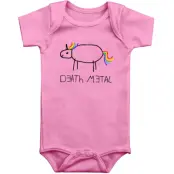 Death Metal - Enhörning Body - Barn - Death Metal - 74/80 86/92 - för barn - rosa