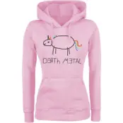 Death Metal - Enhörning Luvtröja - S XXL - för Dam - rosa