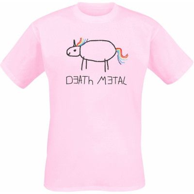 Death Metal - Enhörning T-shirt - S 3XL - för Herr - rosa