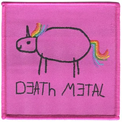Death Metal Unicorn - Fun Tygmärke - Einhorn - för None - flerfärgad