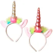 Diadem Enhörning Rosa : Färg - Rosa - Busy Lizzie -  Leksaksaffären