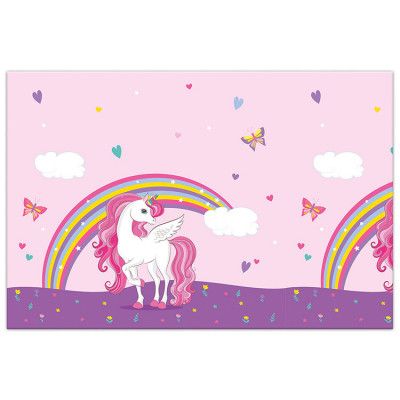 Enhörning Regnbåge Bordsduk 120x180 cm