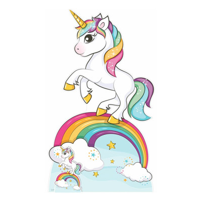 Enhörning Regnbåge Kartongfigur