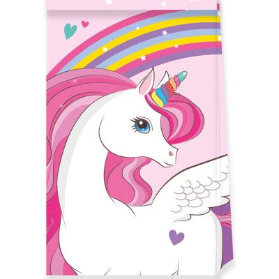 Enhörning Regnbåge Papperspåsar 4-pack