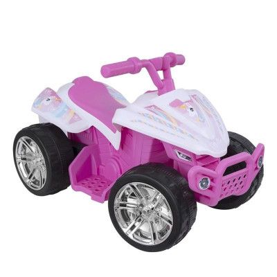 EVO Fyrhjuling Rosa Enhörning Batteridriven