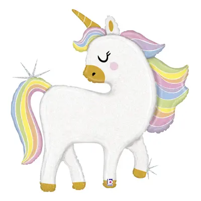Folieballong Glittrig Unicorn