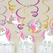 Hängande dekoration Unicorn Magic 12 delar