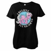 I Believe In Unicorns Girly Tee, T-Shirt