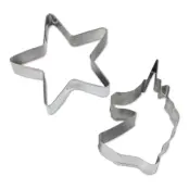 Kakformar Stjärna & Enhörning - 2-pack