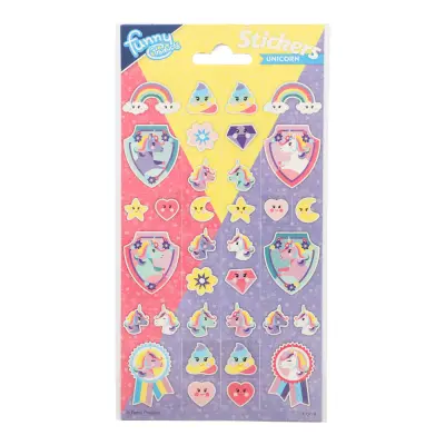 Klistermärken Glitter Unicorns