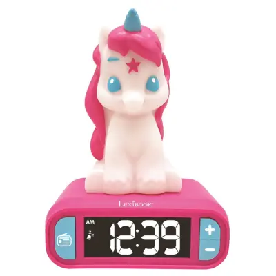 Lexibook Alarm Clock Unicorn Night Light 3D sound effects