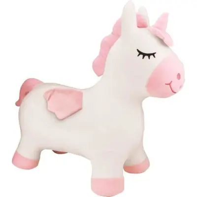 Lexibook - Inflatable Jumping Plush Unicorn (BGP050UNI)