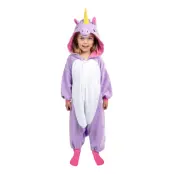 Lila Enhörning Barn Kigurumi - Large