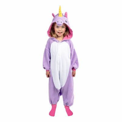 Lila Enhörning Barn Kigurumi - Large