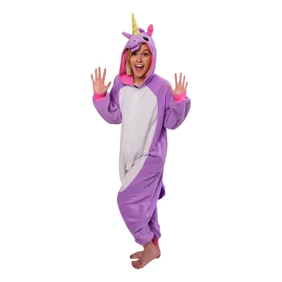 Lila Enhörning Kigurumi - Medium