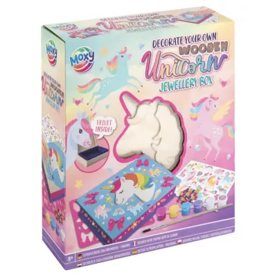 Måla ditt eget smyckesskrin i trä Enhörning - Sense -  Leksaksaffären