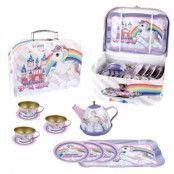 Magni - Tea set in suitcase, with unicorn