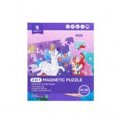 mierEdu - Magnetic Puzzle 24+48 pcs - Unicorn and Mermaid -