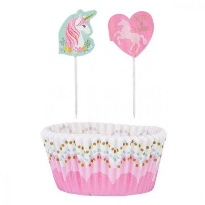 Muffinsformar med picks Unicorn Magic 48 delar
