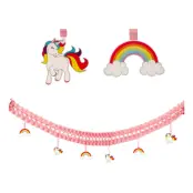 Pappersgirlang Enhörning/Regnbåge DIY