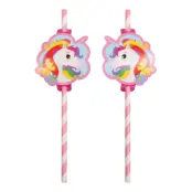 Papperssugrör Enhörning - 8-pack