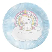 Papperstallrikar Unicorn - 8-pack