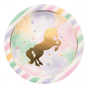 Papperstallrikar Unicorn Sparkle - 8-pack