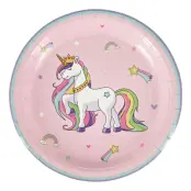 Papperstallrikar Unicorns&Rainbows - 8-pack