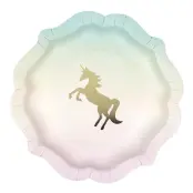 Papperstallrikar We Love Unicorns - 12-pack