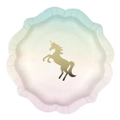 Papperstallrikar We Love Unicorns - 12-pack