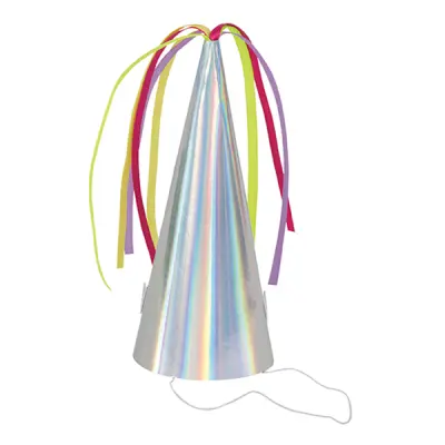 Partyhattar Enhörningshorn Färgskimrande - 8-pack