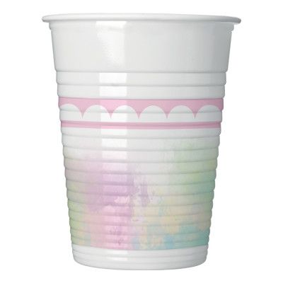 Plastmuggar Believe in Unicorns - 8-pack